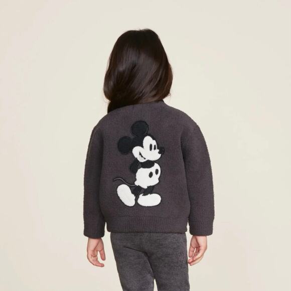 Barefoot Dreams CozyChic® Disney Classic Mickey Mouse Toddler Varsity Jacket - Picture 2 of 5